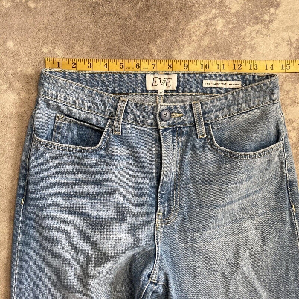 Eve Denim Womens‎ Size 27 The Jacqueline Flare Leg Cotton High Rise Jeans Blue - Picture 3 of 15